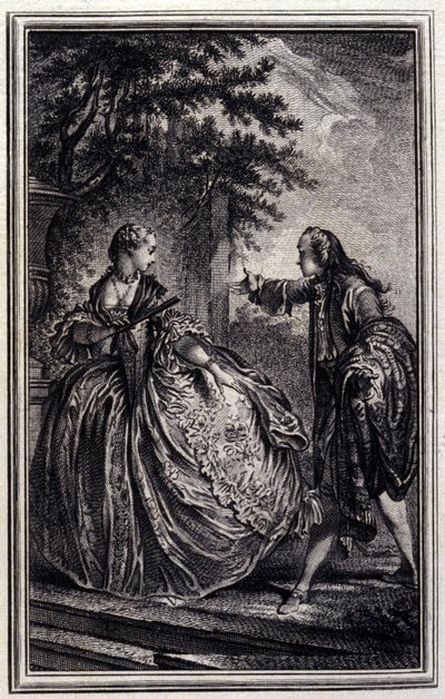 Nicaise - v "" Příběhy a povídky ve verších "" Jean La Fontaine. 1776. Ilustrace P. P. Choffard. od Pierre Philippe Choffard