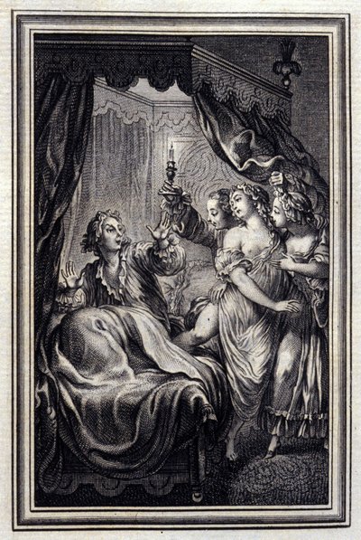 Nikdy si nevšimneme všeho – v „Tales et nouvelles en vers“ od Jean La Fontaine. 1776. Ilustrace P.P. Choffard. od Pierre Philippe Choffard