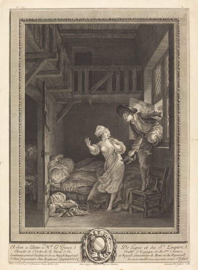 Choďte tiše, mluvte tiše od Pierre Philippe Choffard after Pierre Antoine Baudouin