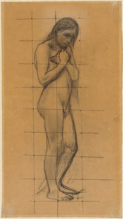 Stojící mužský akt od Pierre Puvis de Chavannes