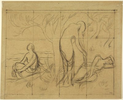 Studie kompozice od Pierre Puvis de Chavannes