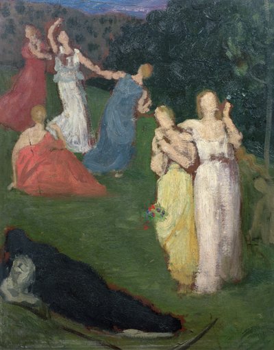 Death and the Maidens (olej na desce) od Pierre Puvis de Chavannes