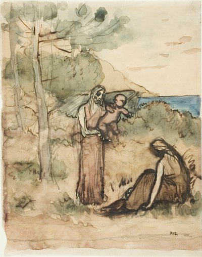 Rybářská rodina od Pierre Puvis de Chavannes