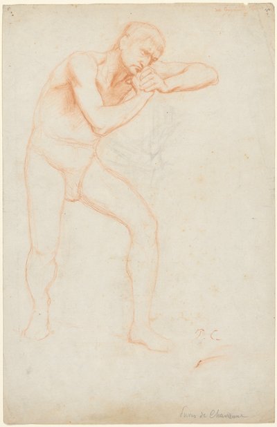 Mužský akt od Pierre Puvis de Chavannes