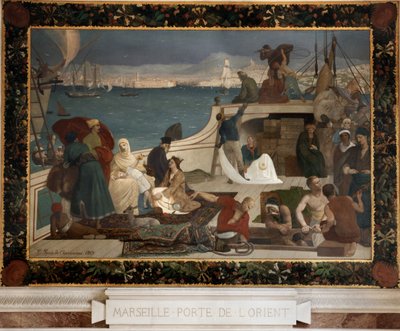Marseille - brána na východ (olej na plátně, marouflee na zdi) od Pierre Puvis de Chavannes