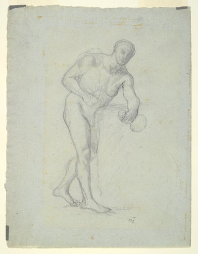 Nahá postava s baňkou od Pierre Puvis de Chavannes