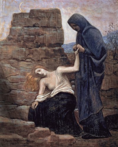 Škoda, 1887 (pastel na papíře) od Pierre Puvis de Chavannes