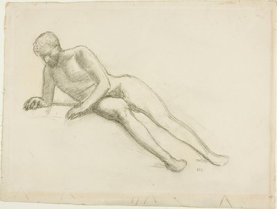 Ležící mužský akt od Pierre Puvis de Chavannes