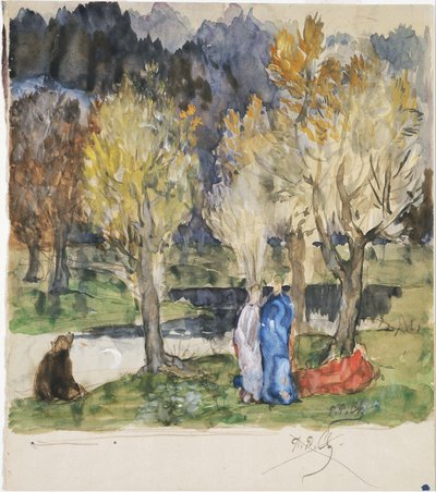 Posvátný háj od Pierre Puvis de Chavannes