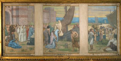 Svatá Genevieve přináší do Paříže čerstvé zásoby, skica pro pařížský Pantheon (malba na plátně) od Pierre Puvis de Chavannes