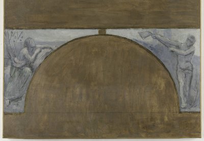 Roční období, skica pro Hôtel de Ville de Paris, mezi lety 1889 a 1892 (olej na plátně) od Pierre Puvis de Chavannes