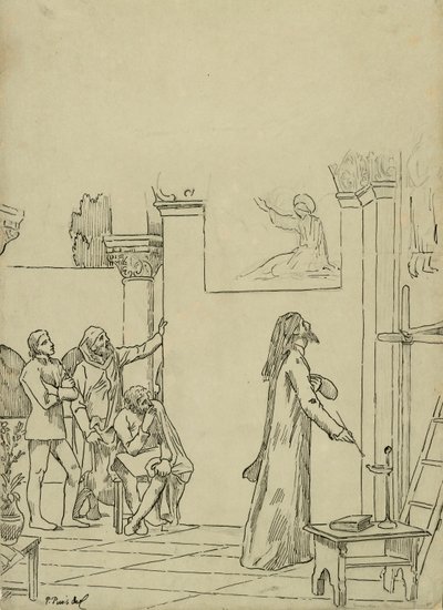 Studie pro L od Pierre Puvis de Chavannes