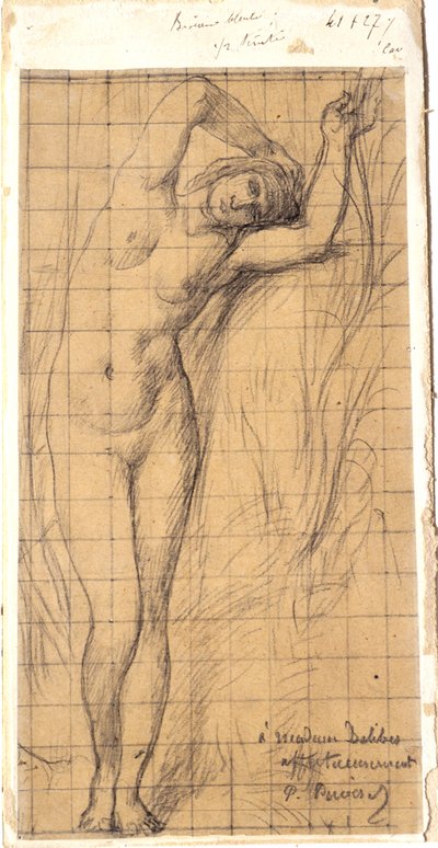 Studie pro postavu „La Saône“ od Pierre Puvis de Chavannes