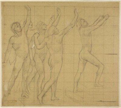 Studie pro půlkruhovou aulu Sorbonny (Literatura, vědy a umění) od Pierre Puvis de Chavannes