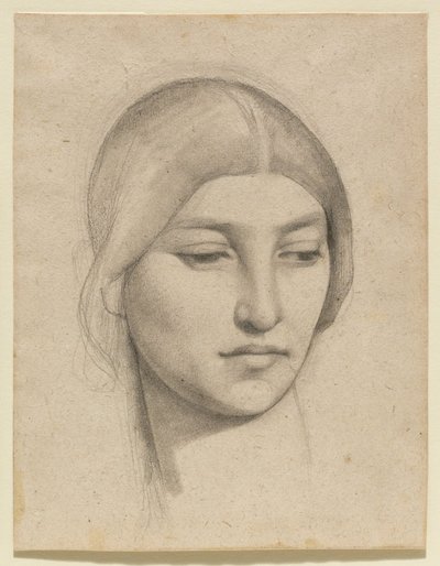 Studie ženské hlavy od Pierre Puvis de Chavannes