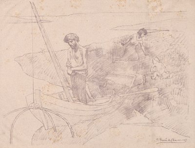 Chudák rybář od Pierre Puvis de Chavannes