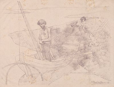 Chudák rybář. od Pierre Puvis de Chavannes