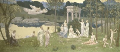 Posvátný háj, milovaný uměním a múzami, 188489. od Pierre Puvis de Chavannes