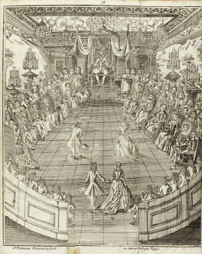 Ilustrace z Tančícího mistra, 1734 od Pierre Rameau