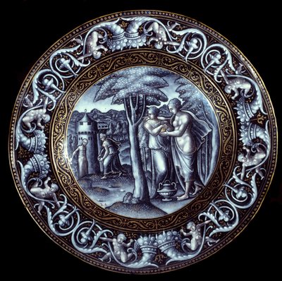 Deska Venuše a psyché v smaltu namalovaná Pierrem Reymondem (1513-1584) 16. století od Pierre Reymond