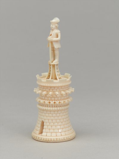Bílá věž, šachová figurka, Indie, cca 1820 od Pierre Simon Dequoy