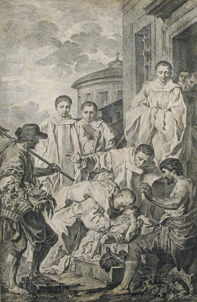 Svatý Benedikt křísí dítě, 18. století. od Pierre Subleyras
