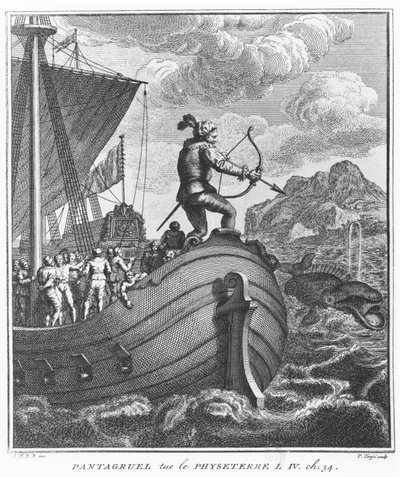 Pantagruel zabíjí Physetera, ilustrace z 