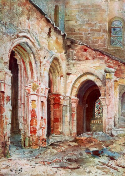 Kostel Sermaize, 1914, 1926. od Pierre Vignal