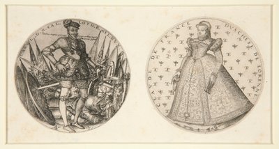 Charles III vévoda z Lotrinska a Claude z Francie od Pierre Woeiriot