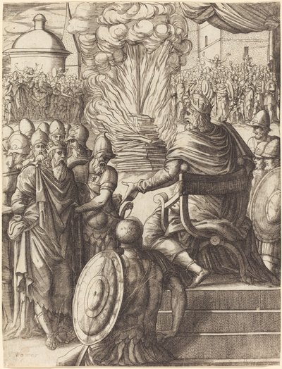 Heraclius odsuzující tyrana Phoka od Pierre Woeiriot
