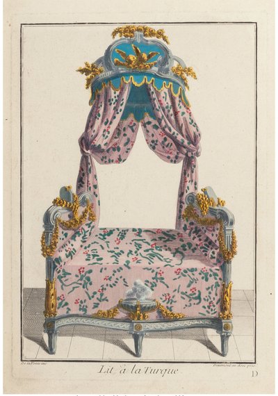 Postel à la Turque, cca 1788. od Pierre de La Mesangere