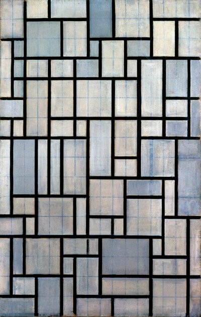 Kompozice s mřížkou 2, 1915 od Piet Mondrian