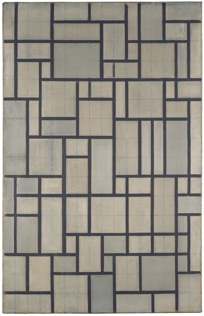 Složení s mřížkou 2 od Piet Mondrian