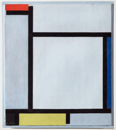 Kompozice s červenou, modrou, černou, žlutou a šedou, 1921 od Piet Mondrian