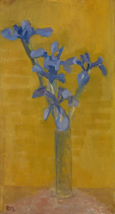 Kosatce, kolem roku 1910 (olej na plátně) od Piet Mondrian