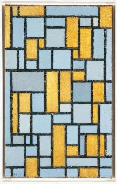 Piet Mondrian (1872-1944), Kompozice v šedé a okrové, 1918 od Piet Mondrian