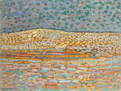 Pointillist Dune Study, hřeben vlevo od Piet Mondrian