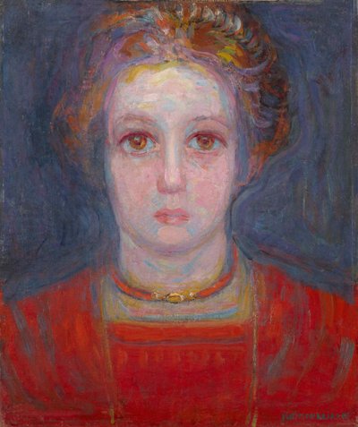 Portrét dívky v červeném, 1908. od Piet Mondrian