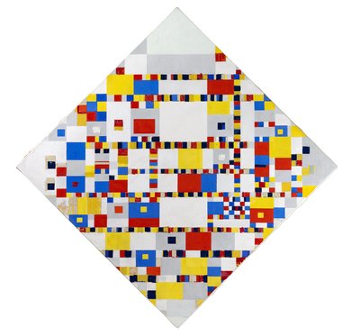 Victory Boogie Woogie (nedokončeno) od Piet Mondrian