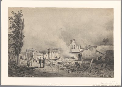 Ruiny Bodegravenu po požáru 31. května 1870 od Piet Schipperus