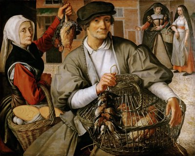 Market Scene, cca 1560-65 (olej na dřevě) od Pieter Aertsen