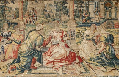 Tapiserie Marka Antonia a Kleopatry od Pieter (attr. to) Coecke van Aelst