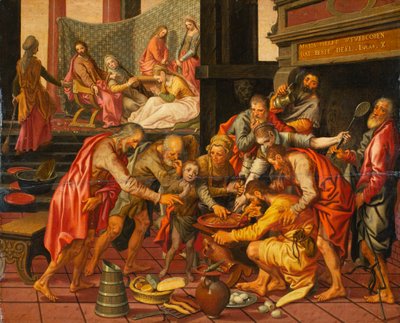 Kristus v domě Marty a Marie od Pieter Aertsen