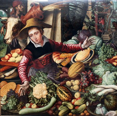 Němec: Trhovkyně u stánku se zeleninou Prodavač zeleniny od Pieter Aertsen
