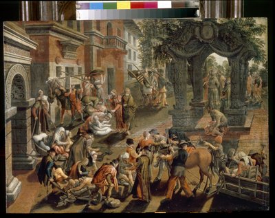 Apoštolové Petr a Jan. (Apoštol Petr a Jan). Obraz Pietera Aertsena (1508-1575), olej na dřevě od Pieter Aertsen