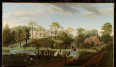 Pohled na Chiswick House od jihozápadu (olej na plátně) od Pieter Andreas Rysbrack