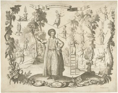 Akrobati a provazochodci od Pieter Balthasar Bouttats