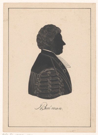 Silueta portrét Hermana Boumana od Pieter Barbiers (IV) (possibly)