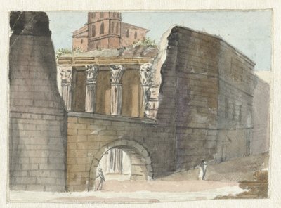 Římské ruiny od Pieter Bartholomeusz. Barbiers