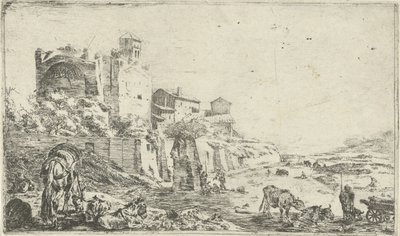 Ruiny chrámu Venuše a Roma od Pieter Bodding van Laer